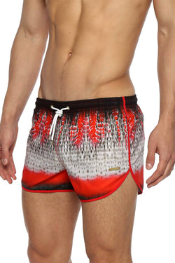 Parke and Ronen Red Telluride 3" Stretch Sprinter Swim Short thumbnail 1