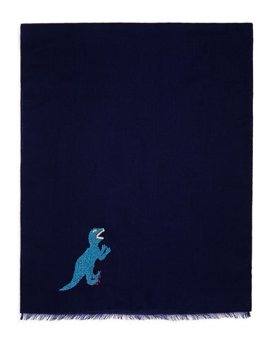 Paul Smith Embroidered Dino Scarf Navy