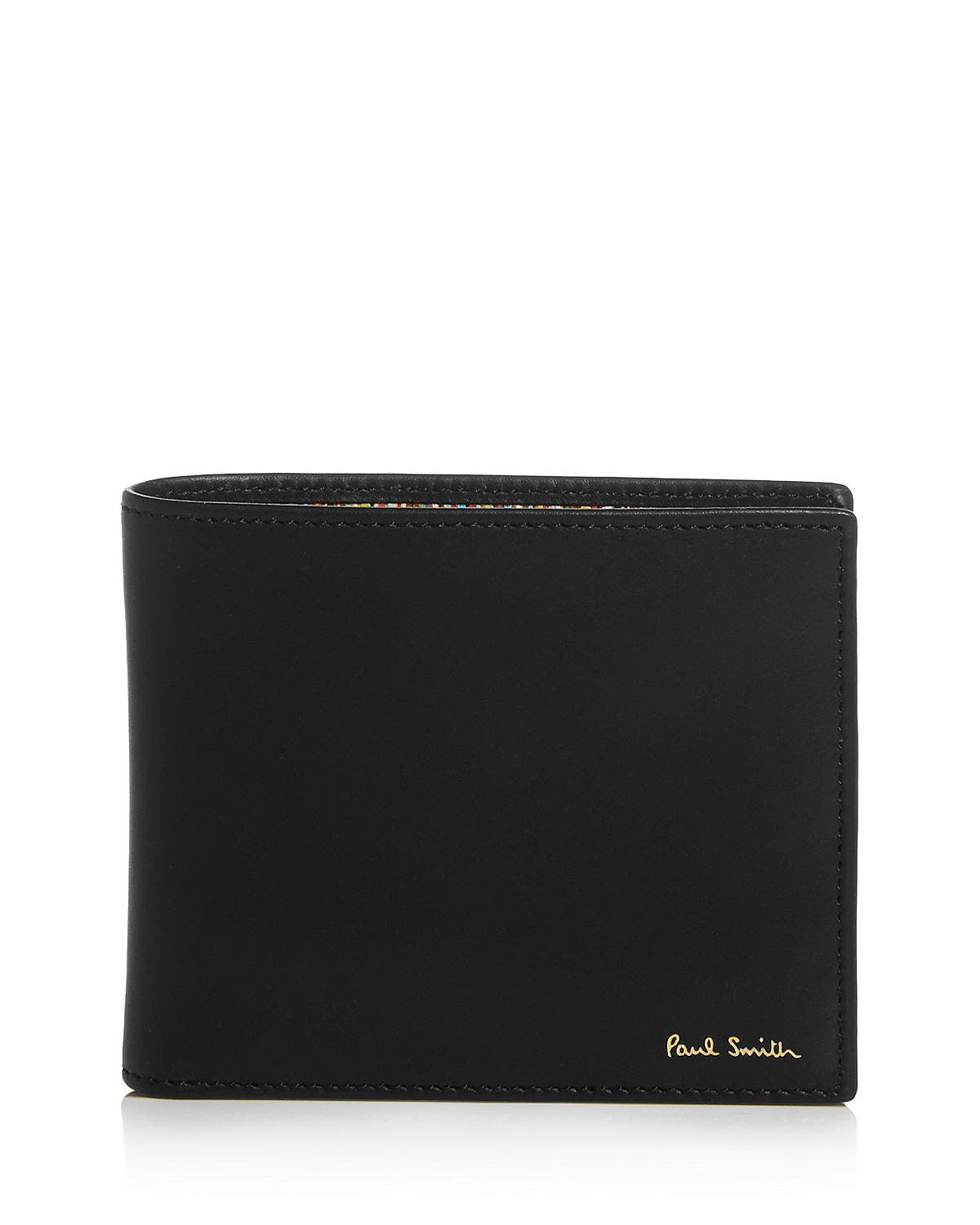Paul Smith Leather Bi-fold Wallet Black Multi