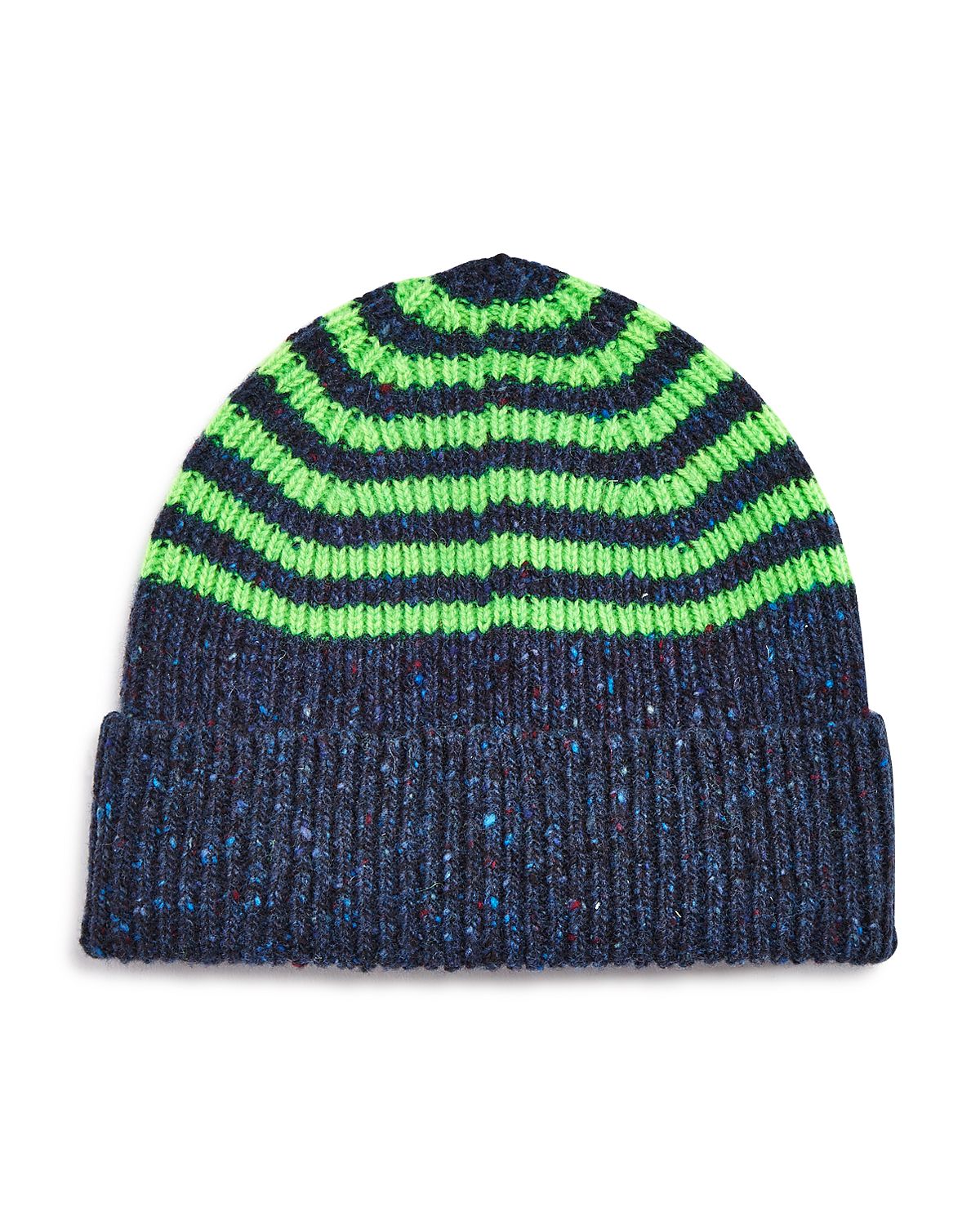 Paul Smith Neon-striped Beanie Blue and Green