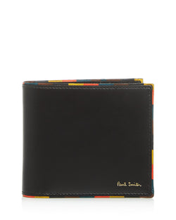 Paul Smith Stripe Edge Leather Bi-fold Wallet Black thumbnail 1
