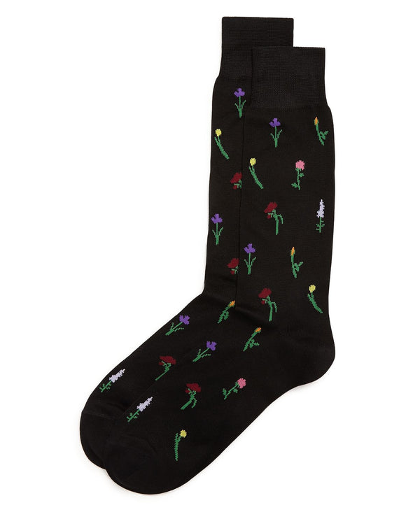 Paul Smith Tiny Flowers Socks Black