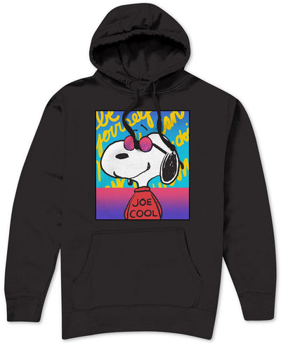 Peanuts Snoopy Joe Cool Graphic Hoodie Black