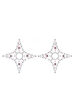 Peekaboos Pink Diamond Crystal 4 Point Pasties thumbnail 2