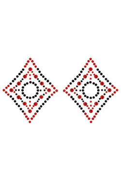Peekaboos Red Black Crystal Diamond Pasties thumbnail 2