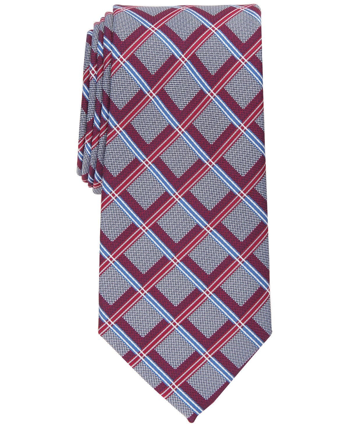 Perry Ellis Lance Classic Grid Tie Red