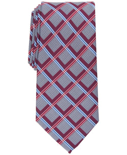 Perry Ellis Lance Classic Grid Tie Red thumbnail 1