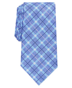 Perry Ellis Loggan Check Tie Blue thumbnail 1