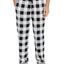 Perry Ellis Portfolio Buffalo Plaid Knit Pajama Pants Black And White