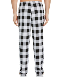 Perry Ellis Portfolio Buffalo Plaid Knit Pajama Pants Black And White thumbnail 2