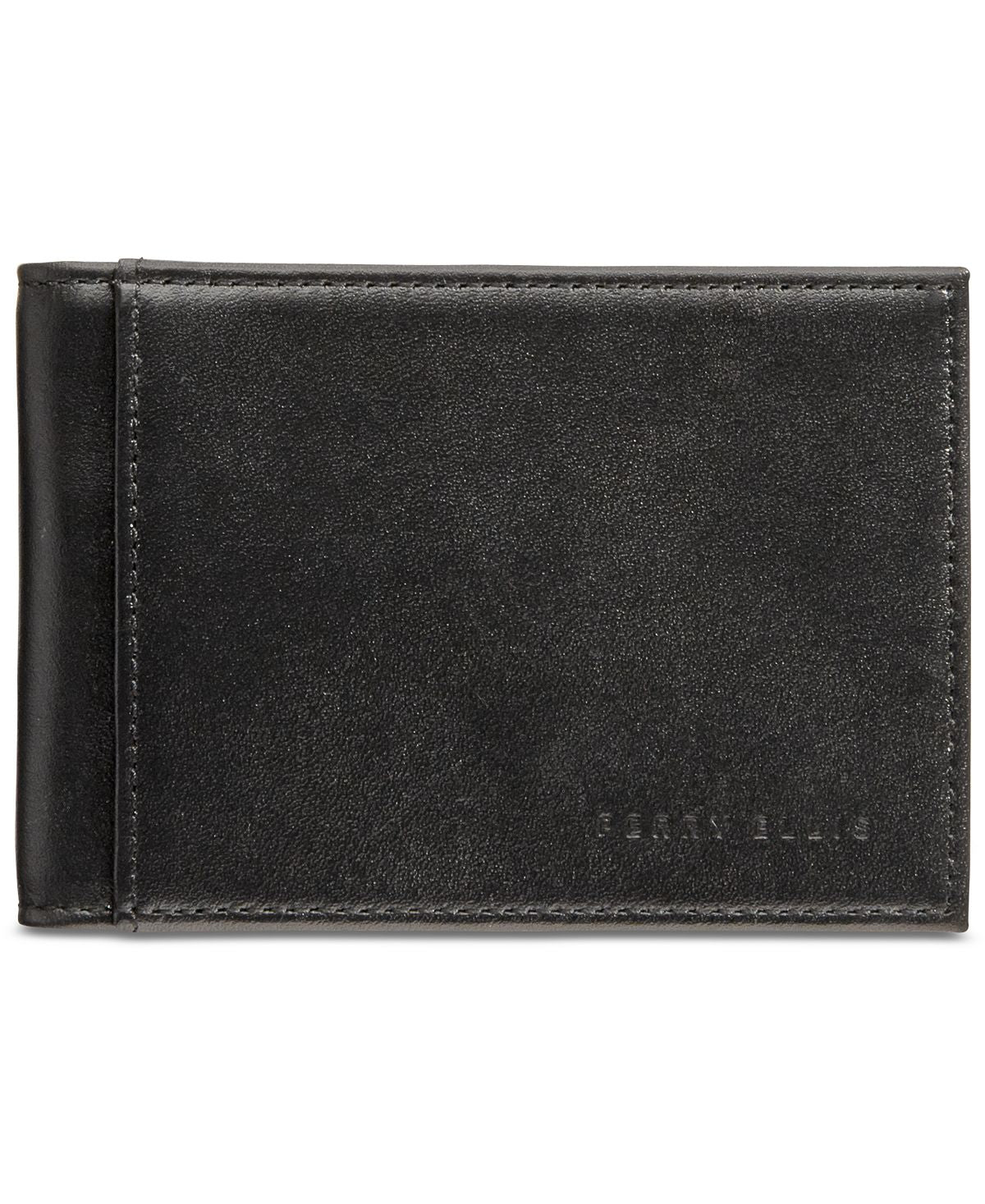 Perry Ellis Portfolio Closeout! Leather Front-pocket Rfid Wallet Black