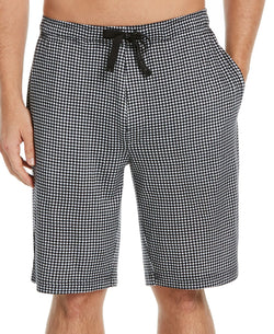 Perry Ellis Portfolio Gingham Check Pajama Shorts Jet Black thumbnail 1