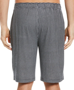 Perry Ellis Portfolio Gingham Check Pajama Shorts Jet Black thumbnail 2
