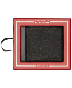 Perry Ellis Portfolio Gray Contrast Bifold Wallet Black thumbnail 3