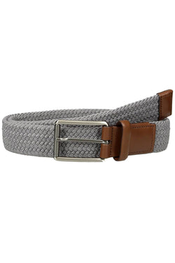 Perry Ellis Portfolio Grey Leather Trim Webbed/Woven Stretch Belt thumbnail 2