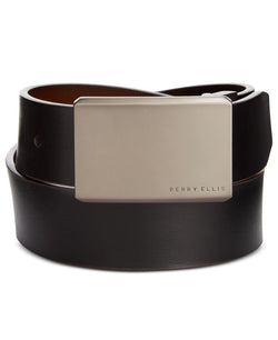 Perry Ellis Portfolio Leather Matte At Me Reversible Belt Matte At M thumbnail 2