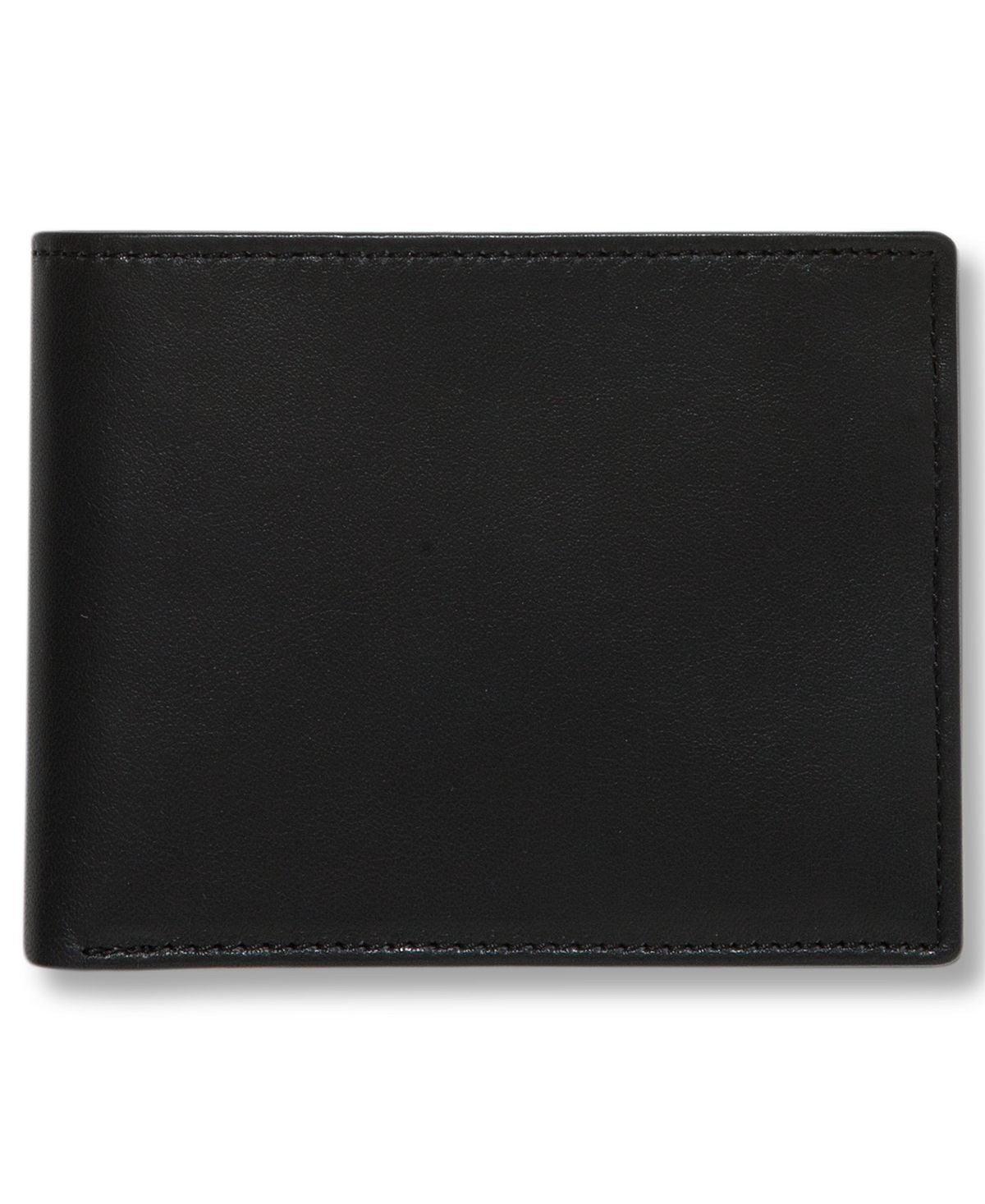 Perry Ellis Portfolio Leather Super Slimfold Wallet Black