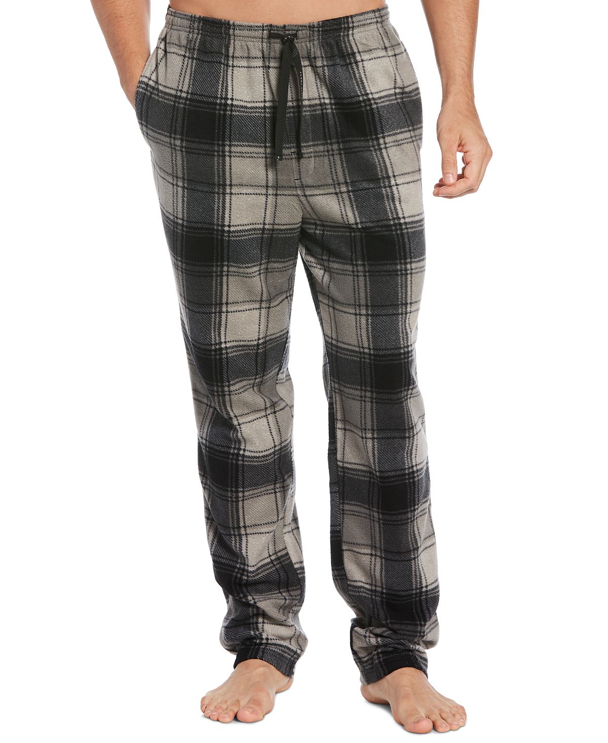 Perry Ellis Portfolio Microfleece Pajama Pants Black