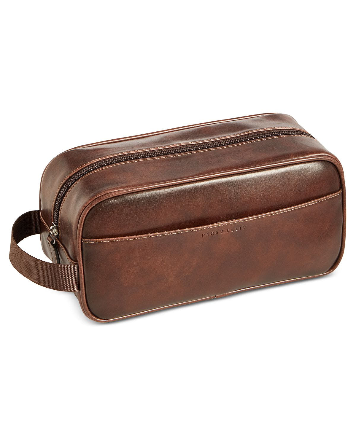 Perry Ellis Portfolio Perry Ellis Faux-leather Shave Kit Brown