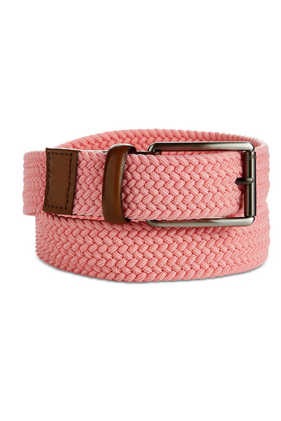 Perry Ellis Portfolio Pink Webbed Leather-Trim Belt