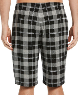 Perry Ellis Portfolio Plaid Pajama Shorts Jet Black thumbnail 2