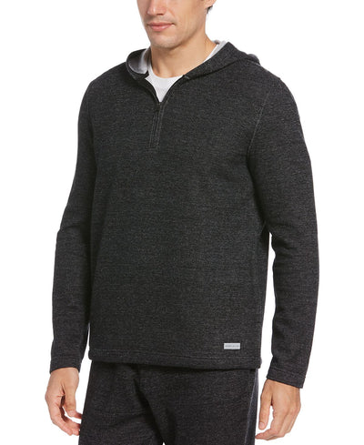 Perry Ellis Portfolio Portfolio Heathered Knit Hoodie Black