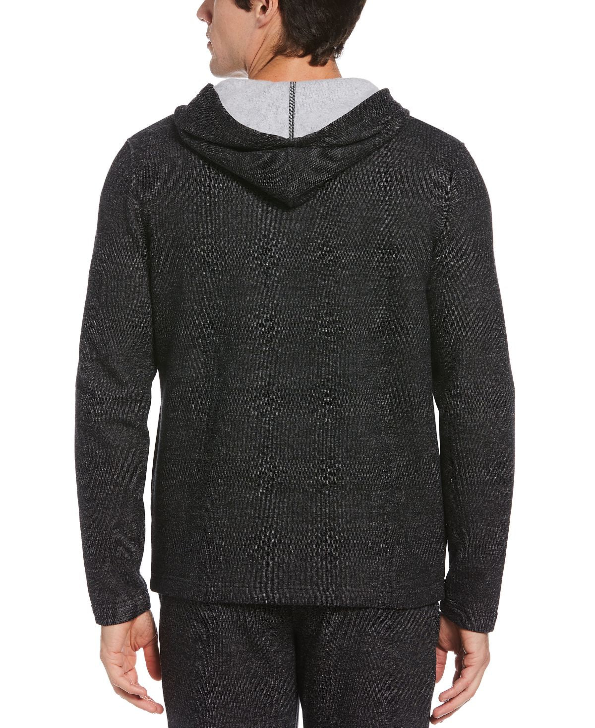 Perry Ellis Portfolio Portfolio Heathered Knit Hoodie Black