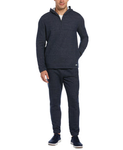 Perry Ellis Portfolio Portfolio Heathered Knit Hoodie Dark blue thumbnail 4