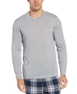 Perry Ellis Portfolio Portfolio Jersey Long-sleeve Pajama T-shirt Grey thumbnail 1