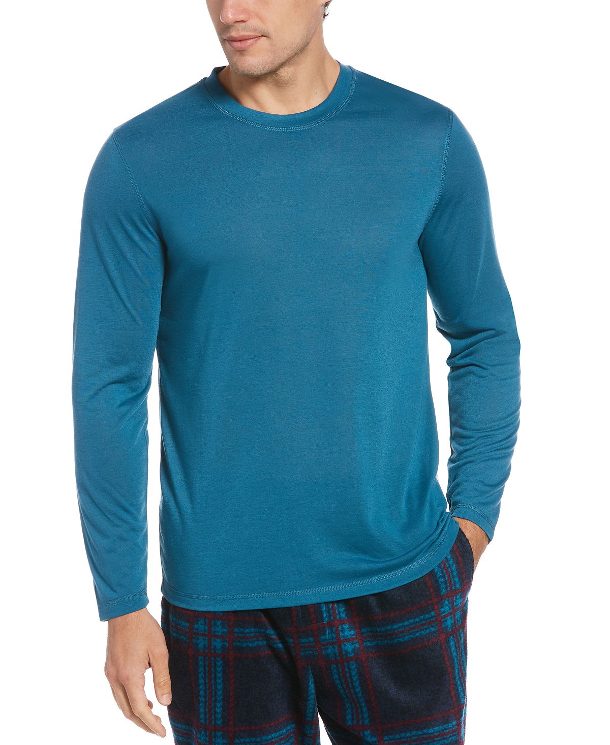 Perry Ellis Portfolio Portfolio Jersey Long-sleeve Pajama T-shirt Ink Blue