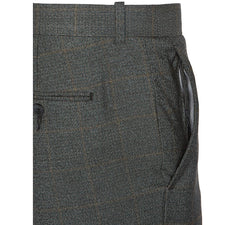 Perry Ellis Portfolio Slim-fit Stretch Windowpane Dress Pants Dark Gray thumbnail 2