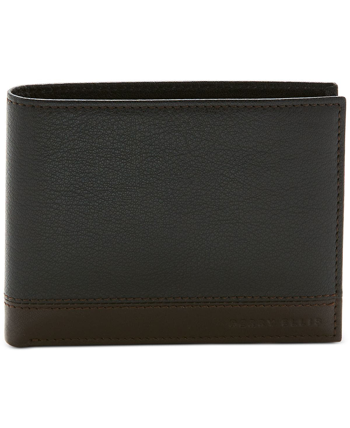 Perry Ellis Portfolio Two Shade Colorblock Passcase Black