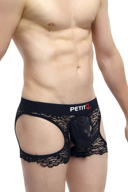 PetitQ Black Corlier Open Back Boxer Brief thumbnail 2