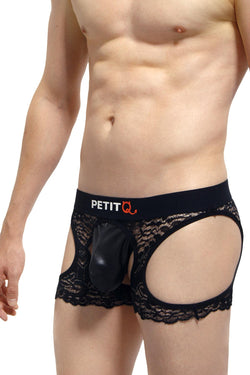 PetitQ Black Corlier Open Back Boxer Brief thumbnail 3