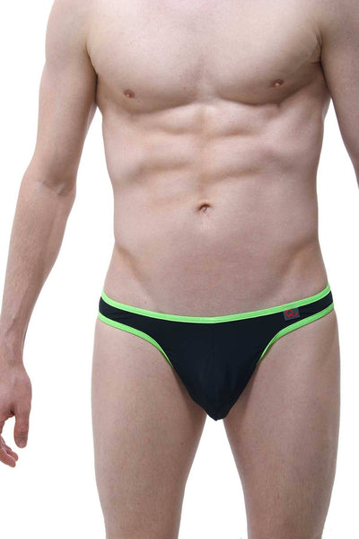 PetitQ Black/Lime Bam Thong