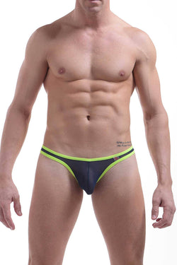 PetitQ Black/Yellow Mesh Neon Thong thumbnail 1