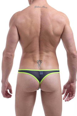 PetitQ Black/Yellow Mesh Neon Thong thumbnail 3