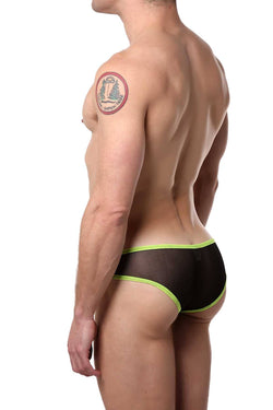 PetitQ Black/Yellow Neon Bikini Brief thumbnail 2