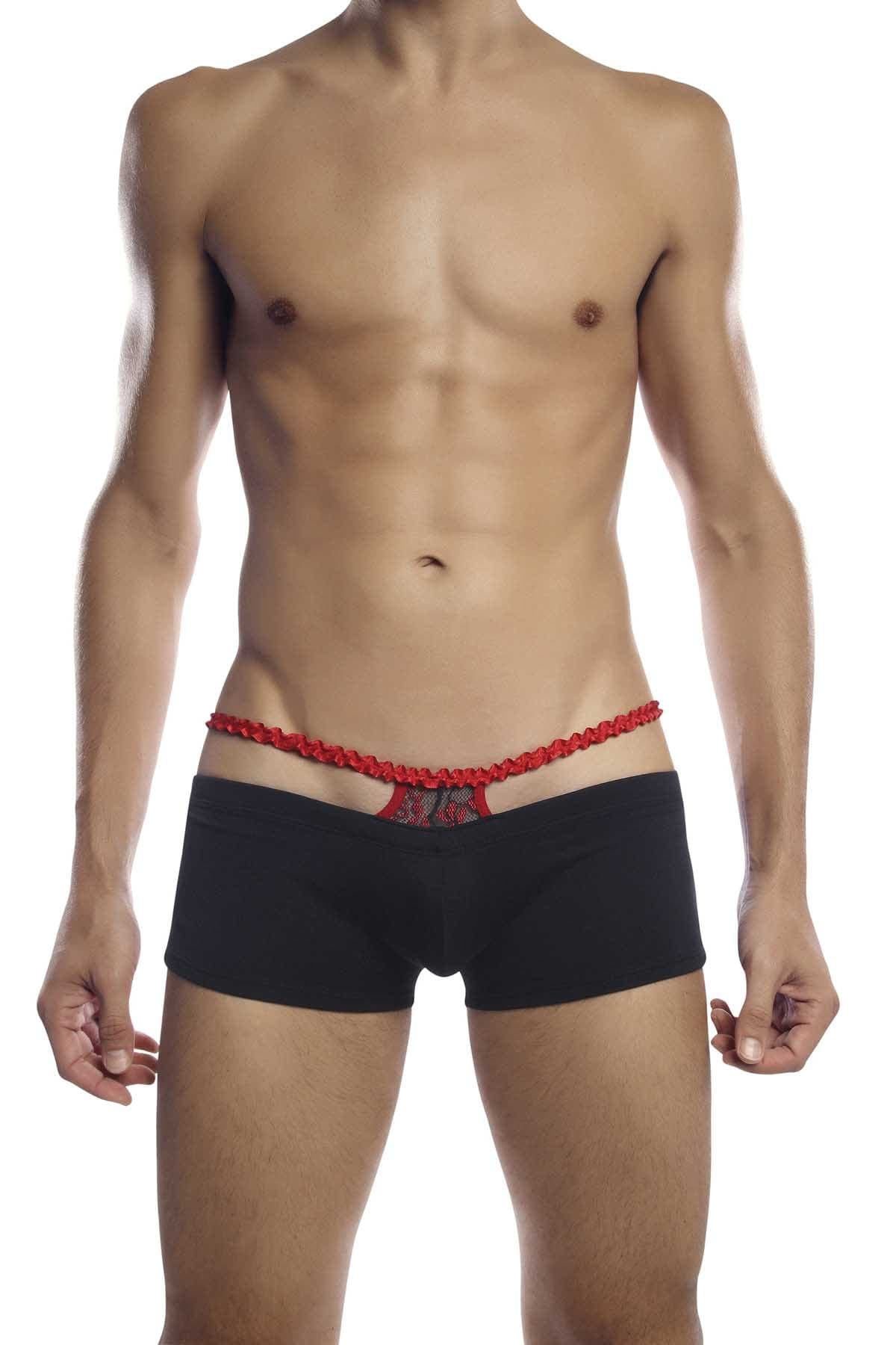 PetitQ Black & Red Thong Boxer Trunk