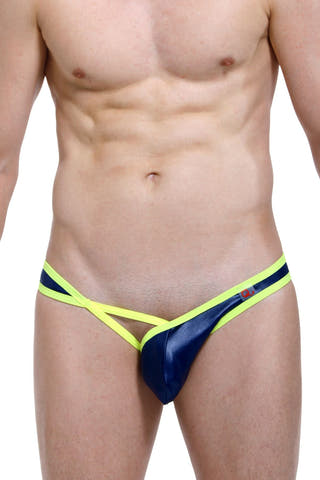 PetitQ Blue/Yellow Lasso Thong