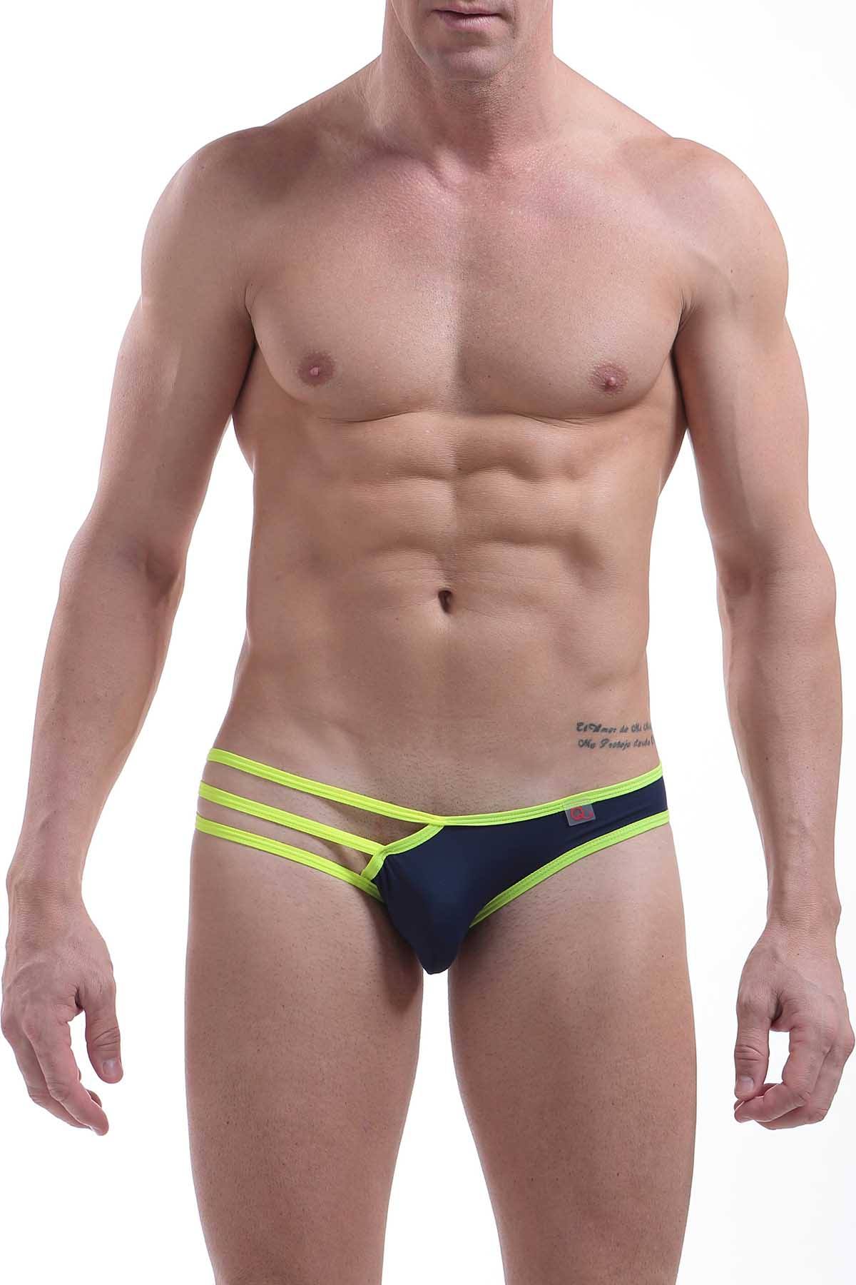 PetitQ Navy/Neon-Yellow Corbon Brief