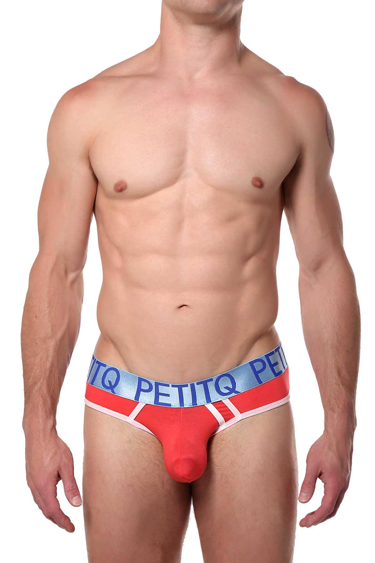 PetitQ Pale-Red/Blue Mega-Bulge Jock