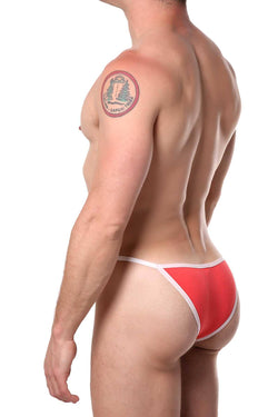 PetitQ Red/White Bamboo Bikini Brief thumbnail 2