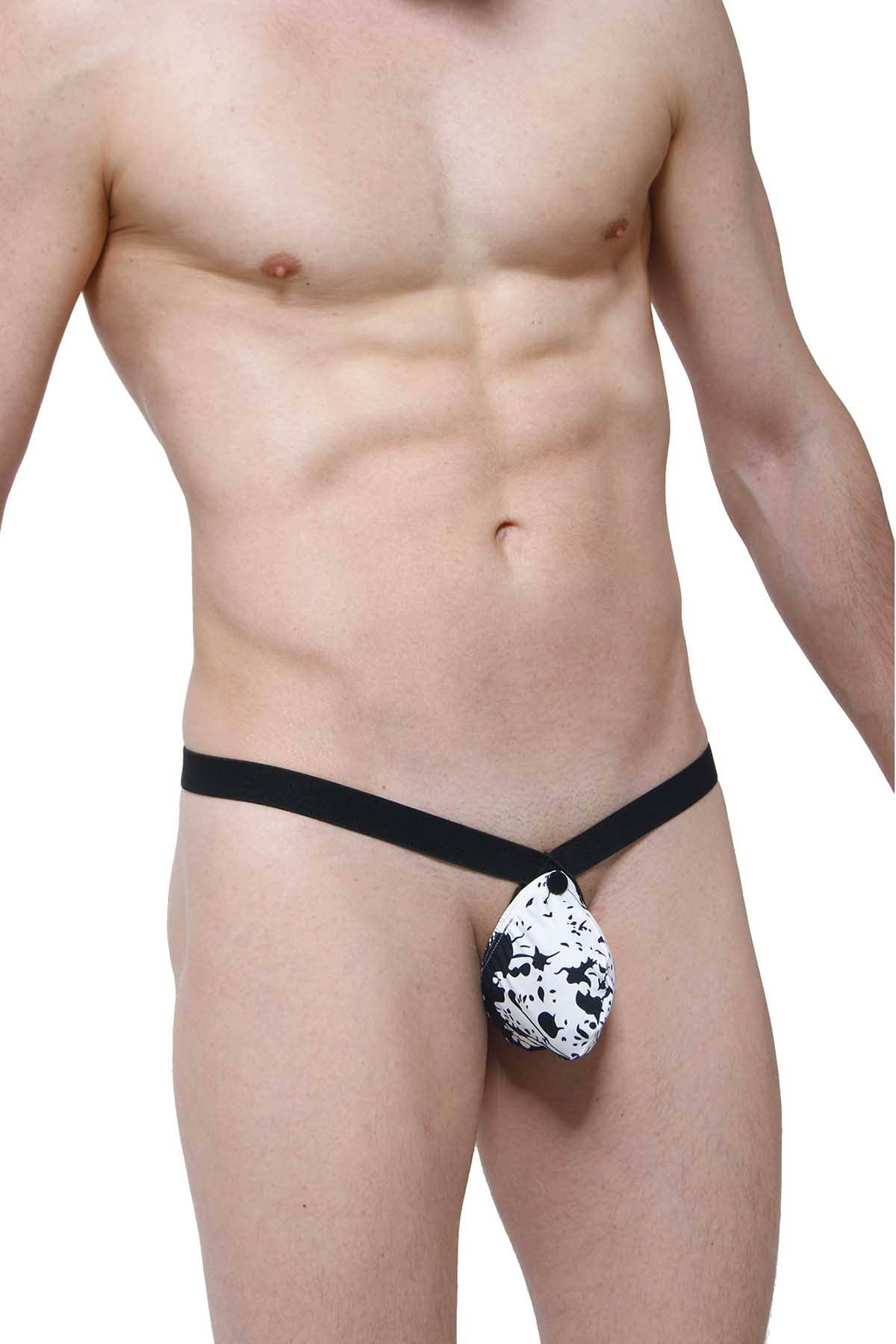 PetitQ White/Black Printed 4-in-1 Thong