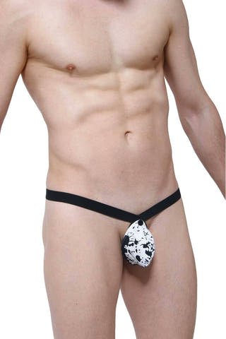 PetitQ White/Black Printed 4-in-1 Thong
