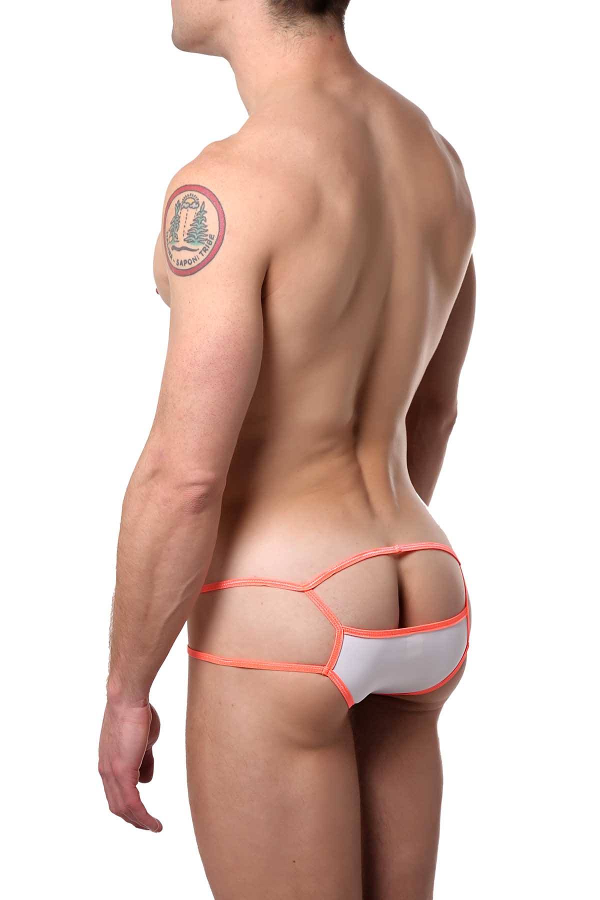 PetitQ White/Orange Tessy Bikini Brief