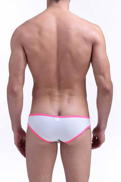 PetitQ White/Pink Nylon Bikini Brief thumbnail 3