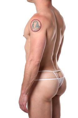 PetitQ White/Pink Riscle Thong thumbnail 2