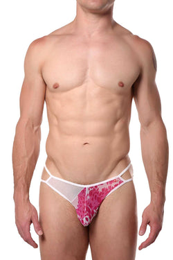 PetitQ White/Pink Riscle Thong thumbnail 1