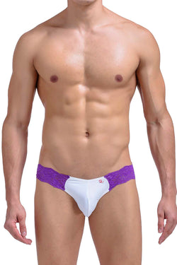 PetitQ White Side-Lace Thong thumbnail 1